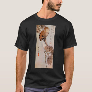 T-shirt 月夜のみみずく, hibou de clair de lune de 広重, Hiroshige,