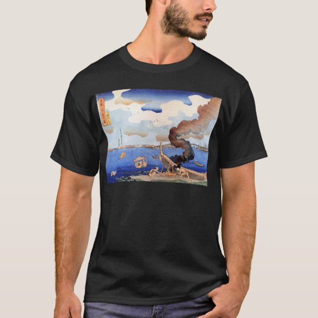 T-shirt 東 都 三 股 ツ 図, , Rivière Sumida, Kuniyoshi, Ukiyo-e, (Devant)