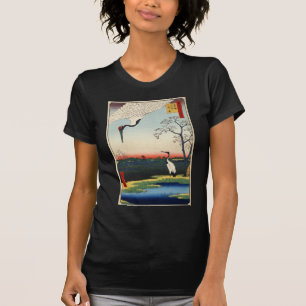 T-shirt 江 戸 の 鶴, 広 grue d'Edo, Hiroshige