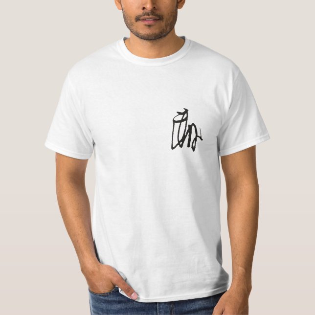 T-SHIRT 源頼朝 将軍の花押　前面ワンポイントーレプリカ（プリント花押） (Devant)