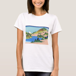 T-shirt 相 州 箱 湖 水, 北 Voir le Mont Fuji de Hakone, Hokusai