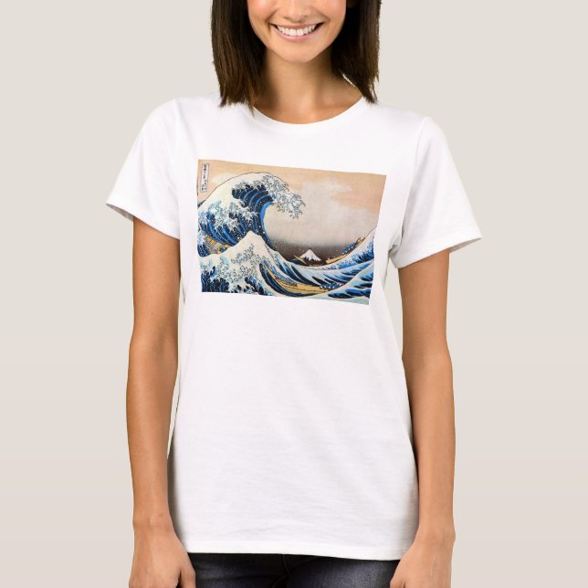 T-shirt 神奈川沖浪裏, grande vague de 北斎, Hokusai (Devant)