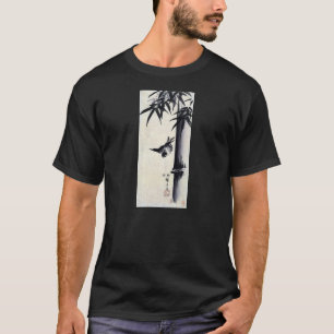 T-shirt 竹に雀, bambou de 歌川広重 et moineau, Hiroshige, Sumi-e