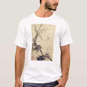 T-shirt 竹に鳥, oiseau de 其一 et bambou, Kiitsu, art du Japon