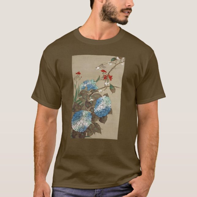 T-shirt 紫 陽 花, 抱 Hydrangea, Hōitsu (Devant)