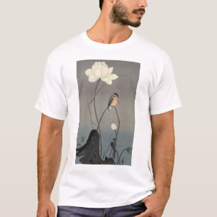 T-shirt 蓮にカワセミ, martin-pêcheur de 古邨 sur Lotus, Koson,