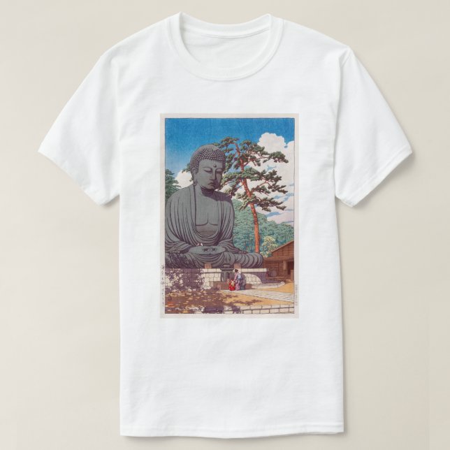 T-shirt 鎌倉大仏, grand Bouddha à Kamakura, Hasui Kawase (Design devant)