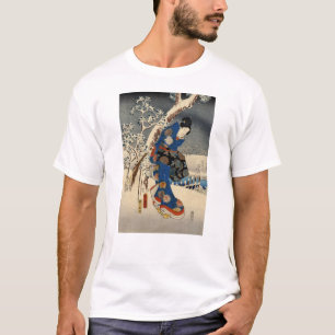 T-shirt 雪の芸者, 豊国 Geisya dans la neige, Toyokuni, Ukiyo-e