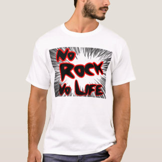 T-shirt No Rock No LifeNo Rock No Life Classic Music Typog