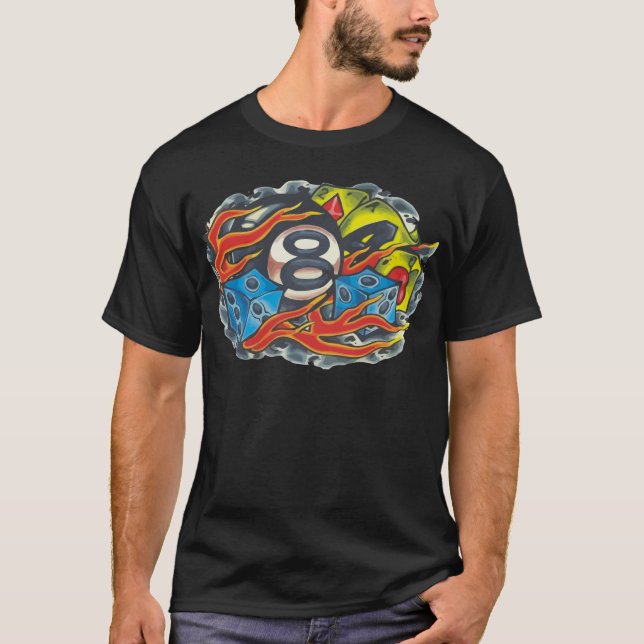 T-shirt 00001 Bola 8 Llamas (Devant)