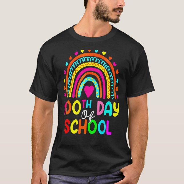 T-shirt 00e jour d'école Professeur 100 jours plus intelli (Devant)