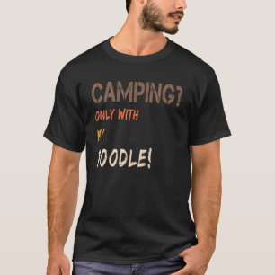 T-shirt 01 Camping avec tente de chien caravane rétro uniq