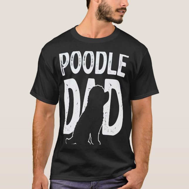 T-shirt 01 Chien Caniche   Papa père chiot mignon (Devant)