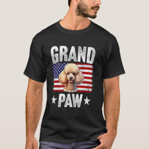 T-shirt 01 Grandpaw Caniche Grand-père Fête des Pères Drap