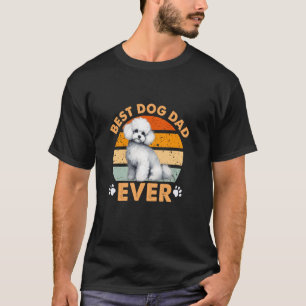 T-shirt 01 Meilleur papa caniche maltais drôle Propriétair