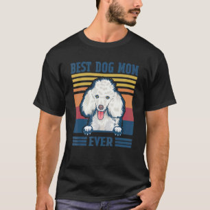 T-shirt 01 Meilleure maman caniche jamais Maman de chien F