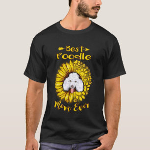 T-shirt 01 Meilleure maman de chien caniche Soleil drôle d