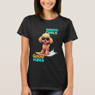 T-shirt 01 Poodle Cool Surfant Chien 1