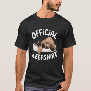 T-shirt 01 Poodle Dog Mama Officiel Pyjama Nig
