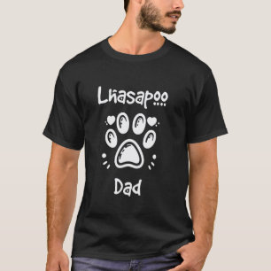 T-shirt 01 Propriétaire de chien Lhasapoo Papa mélange de