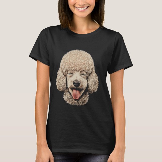 T-shirt 01 Visage de caniche drôle (Devant)