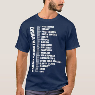 T-shirt 032347 Graphique de croissance de la barbe