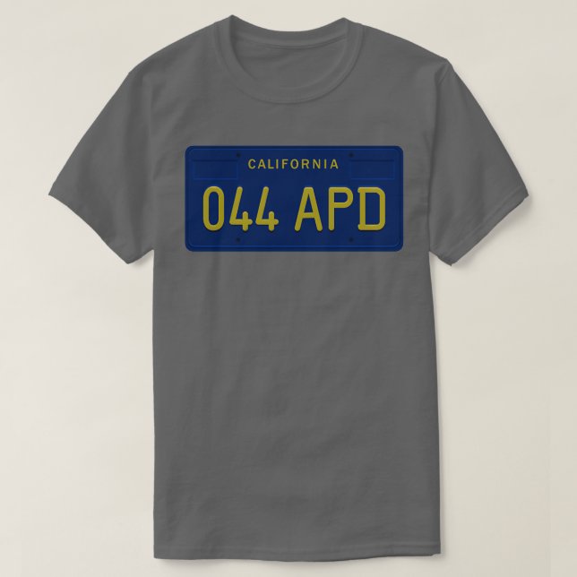 T-shirt 044 APD California plaque d'immatriculation Lt (Design devant)