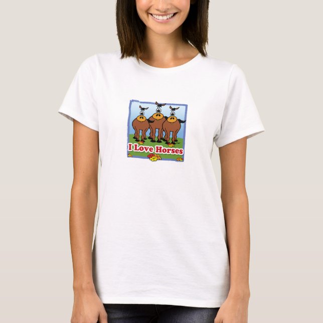 T-shirt 048 chevaux d'amour d'I (Devant)
