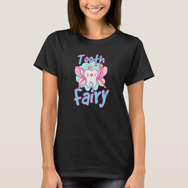 T-shirt 0 Assistante Dentaire Dentiste Support Dents Fée d (Devant)