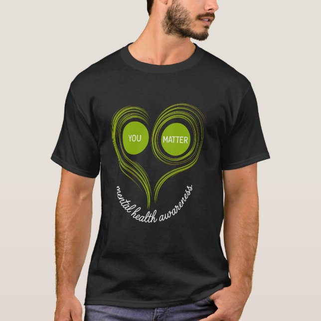 T-shirt 0 Cœur Vert Mignon Vous Comptez - Sensibilisation  (Devant)