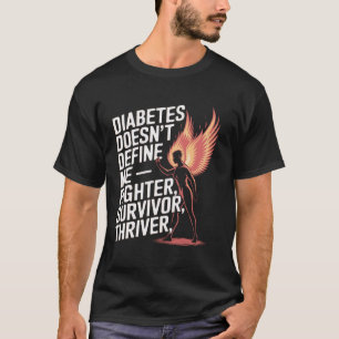 T-shirt 0 Combattant du diabète Survivant Vainqueur Flamme
