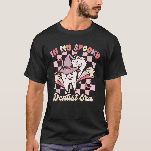T-shirt 0 Dans mon Ère de Dentiste Effrayant Rétro Hallowe (Devant)