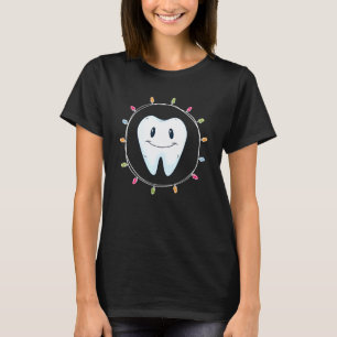 T-shirt 0 Dentiste de Noël Dent Dentaire Dans Lumière de N