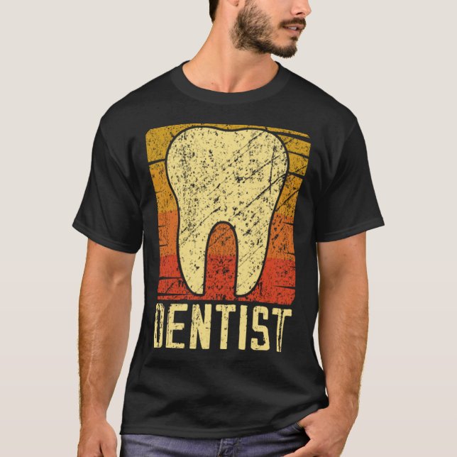 T-shirt 0 Dentiste Dentaire Rétro Drôle (Devant)