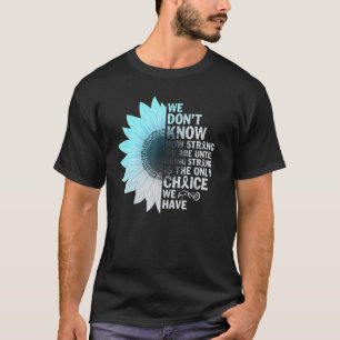 T-shirt 0 Diabète T21 Gris Bleu Tournesol Être Fort Wa