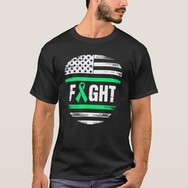 T-shirt 0 Drapeau américain de lutte pour la sensibilisati (Devant)