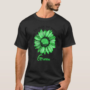 T-shirt 0 En mai, nous portons des tournesols léopard vert