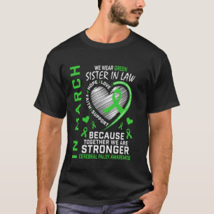 T-shirt 0 En Mars Nous Portons Vert Belle-Sœur Paralysie C
