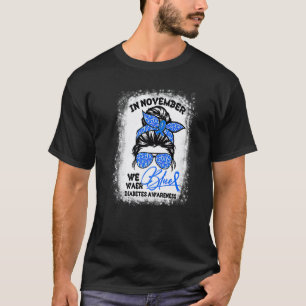 T-shirt 0 En Novembre Nous Portons Un Chignon Bleu Désordo
