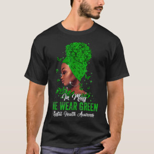 T-shirt 0 femmes noires en mai nous portons le vert santé