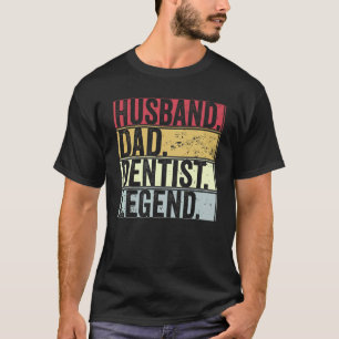 T-shirt 0 Hommes Rétro Mari Papa Dentiste Légende Pour Pap