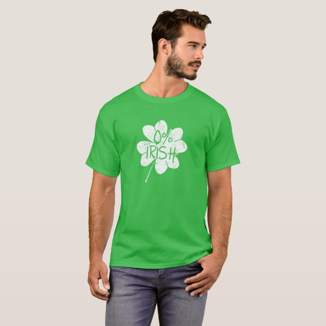 T-shirt 0 % irlandais (Devant entier)
