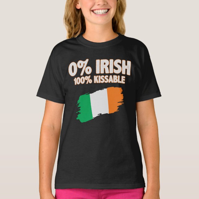 T-shirt 0% Irlandais 100% Embrassable (Devant)