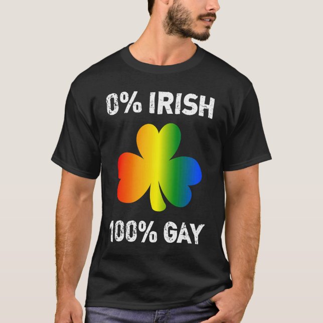 T-shirt 0 Irlandais 100 Gay St Patrick's Day (Devant)