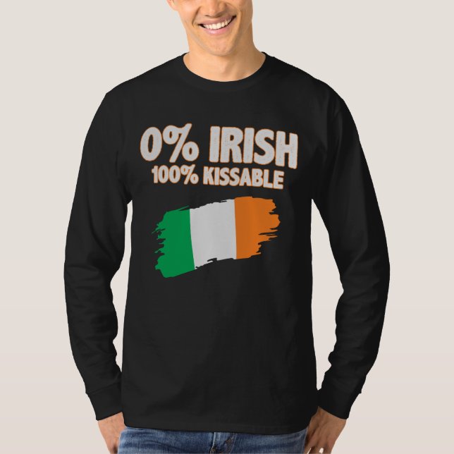 T-shirt 0% Irlandais 100% Kissable (Devant)