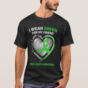 T-shirt 0 Je porte du vert pour mon ami Sensibilisation à