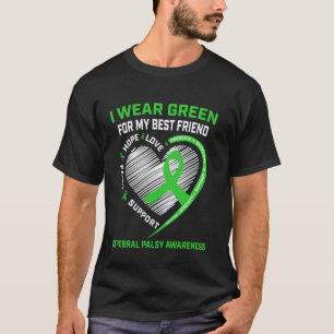 T-shirt 0 Je porte du vert pour mon meilleur ami Paralysie