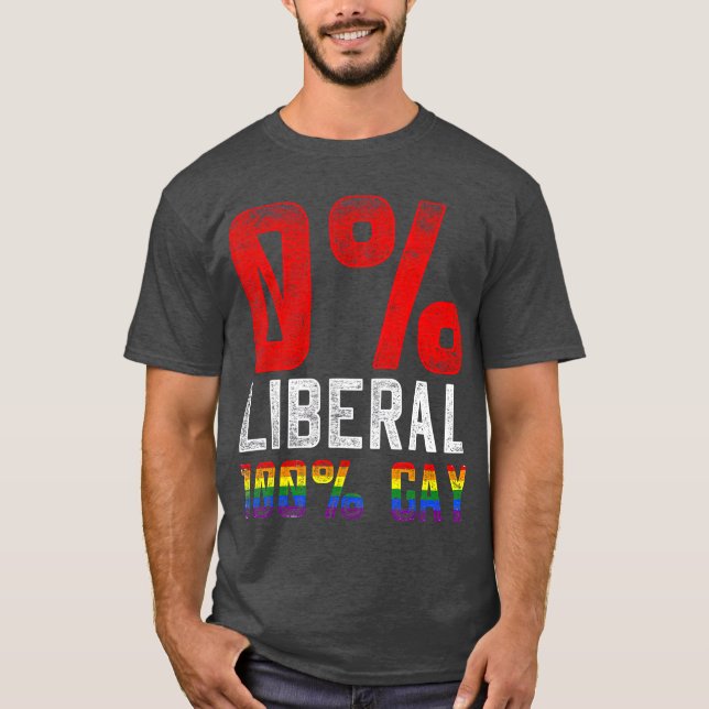 T-shirt 0 Libéral 100 Gay LGB (Devant)