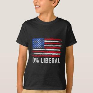 T-shirt 0% Libéral Zéro Pour Cent Anti Libéral Républicain