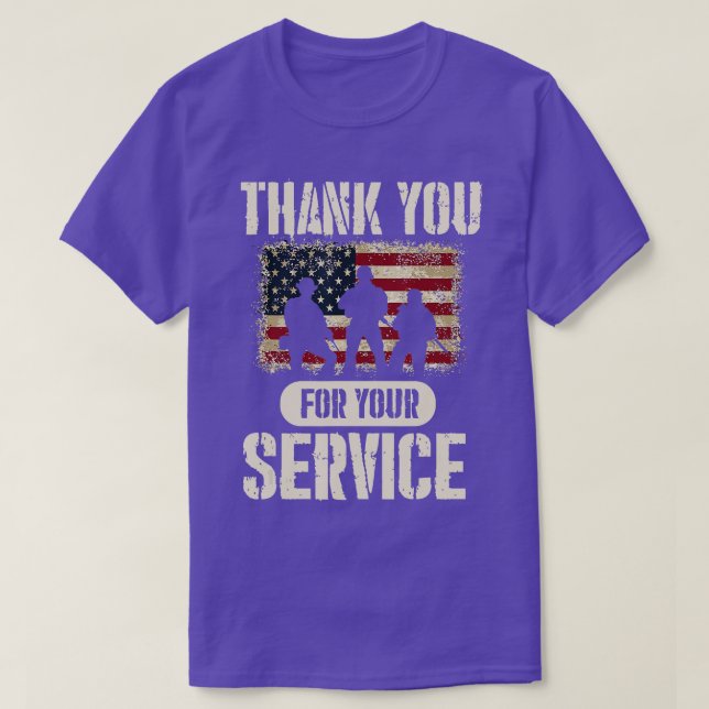 T-shirt 0 Merci pour votre chemise de service Veter patrio (Design devant)